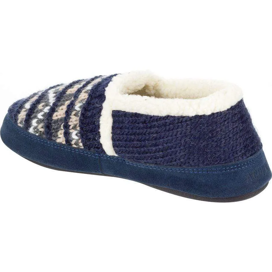 Acorn Women's Nordic Moc Slippers- Nordic Blue