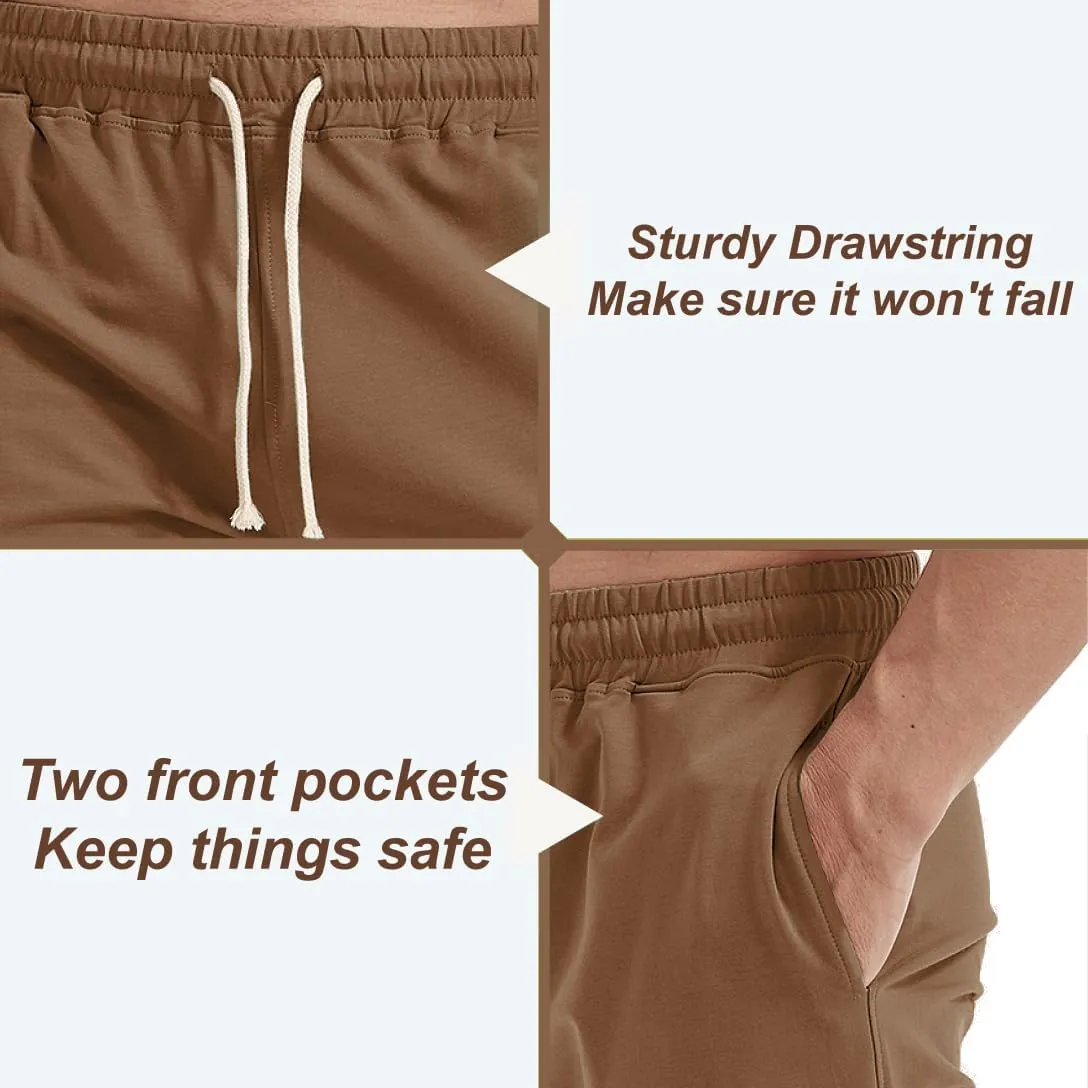 AIMPACT Mens Workout Sweat Shorts 5 Inch Cotton Casual Fitness Mens Athletic Gym Shorts with Pockets