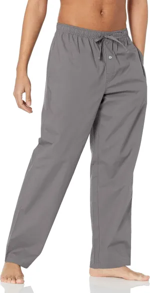 Amazon Essentials Men's Straight-Fit Woven Pajama Pant with Pockets
