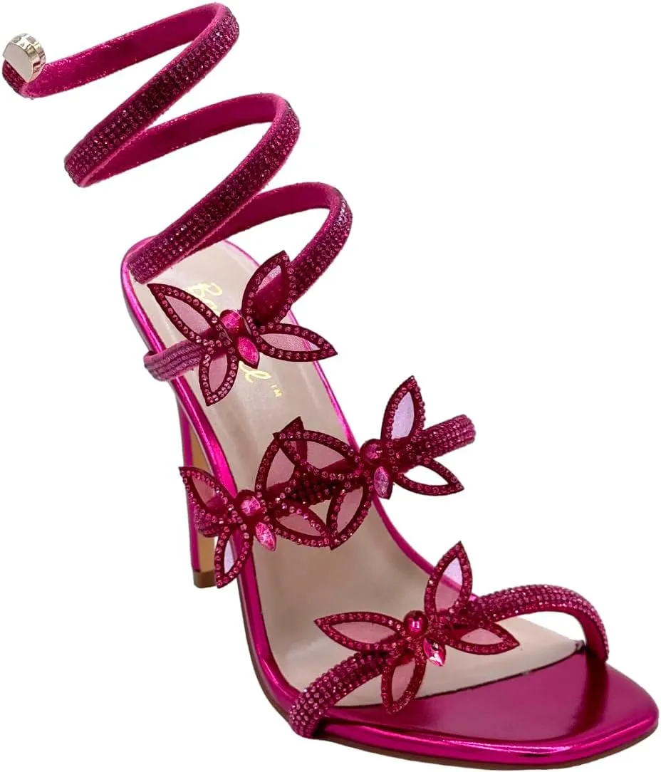 Bonnibel Women Butterfly Rhinestone Strappy High Heels Sandals Patricia-2