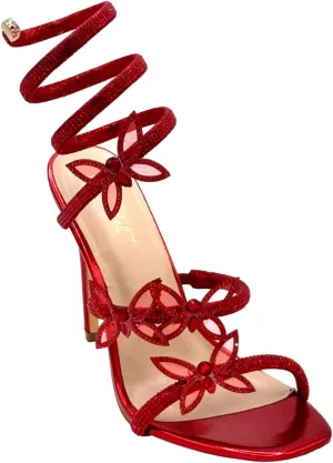 Bonnibel Women Butterfly Rhinestone Strappy High Heels Sandals Patricia-2