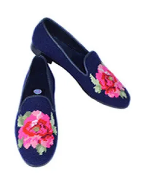 By Paige Needlepoint Loafer Floral Collection Peony| Designs by Lillie