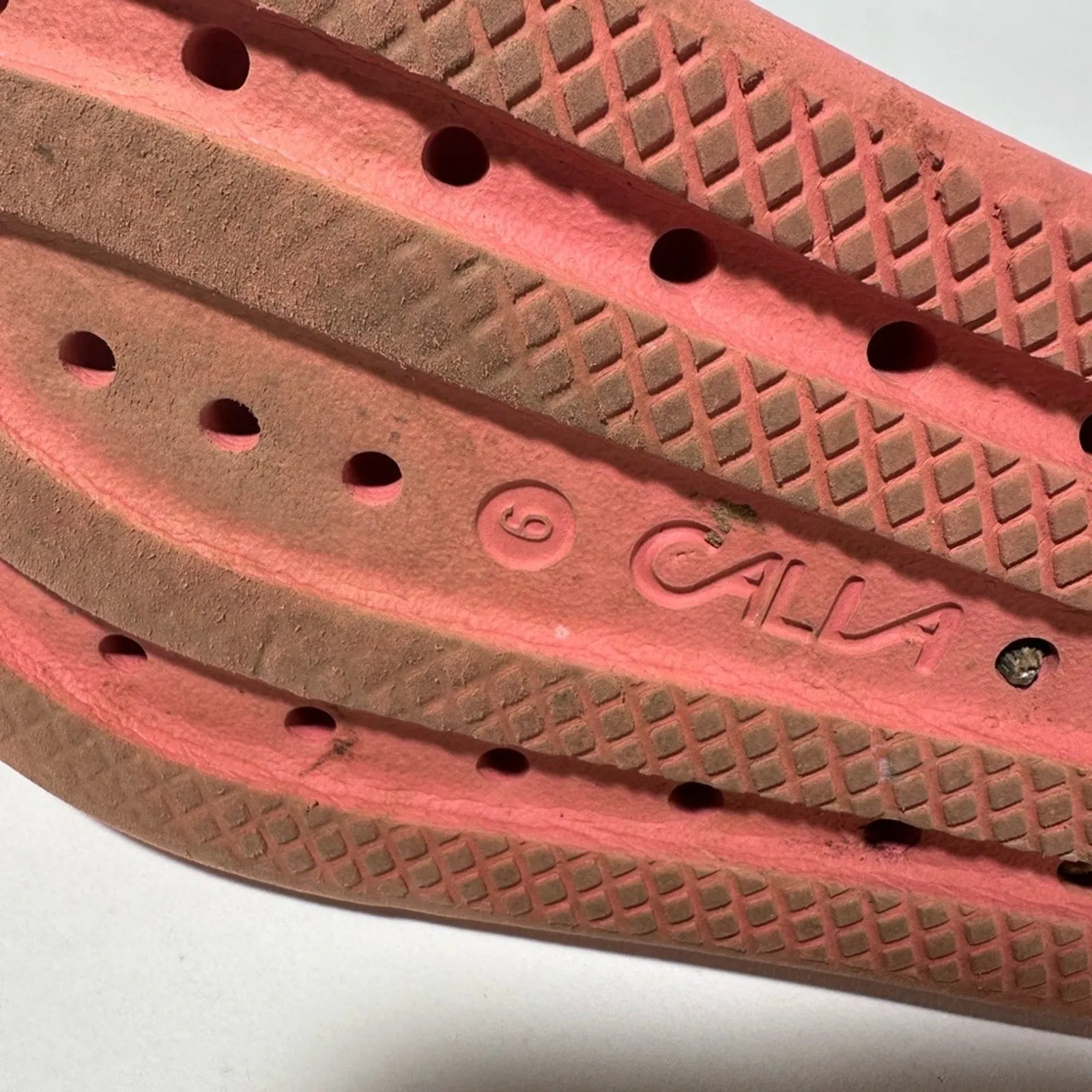 Calia Ribbed Pink Slide Sandals