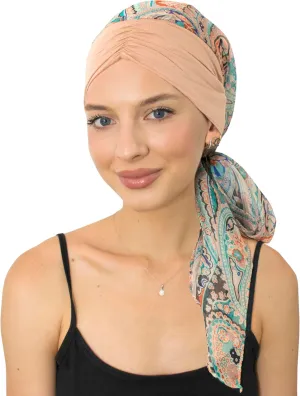 CAPLORD Head Scarf for Women Skull Cap Chemo Patients Headwear Cancer Hair Loss Scarf Headwrap Cover Hat Turban Covering Wrap