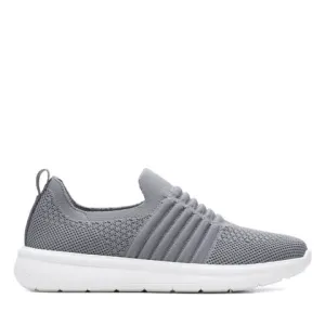 Clarks Women's Ezera Walk Slip Ons- Light Grey