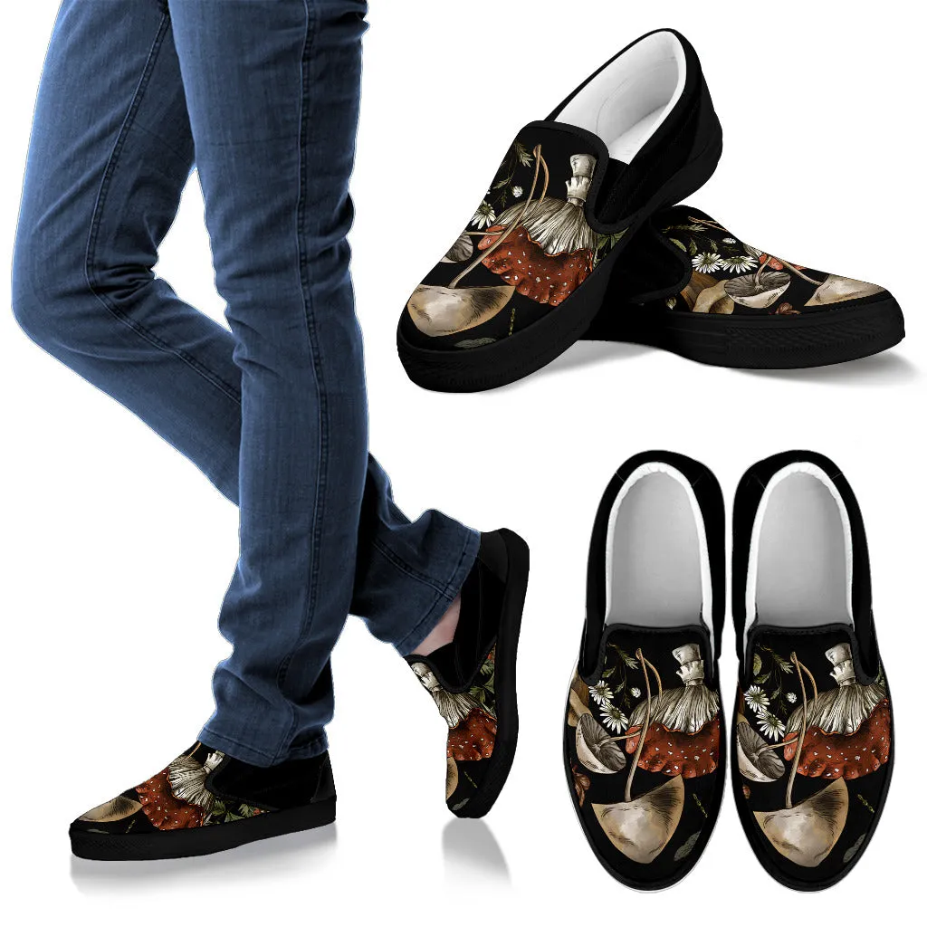 Cottagecore Mushroom Women's Slip Ons