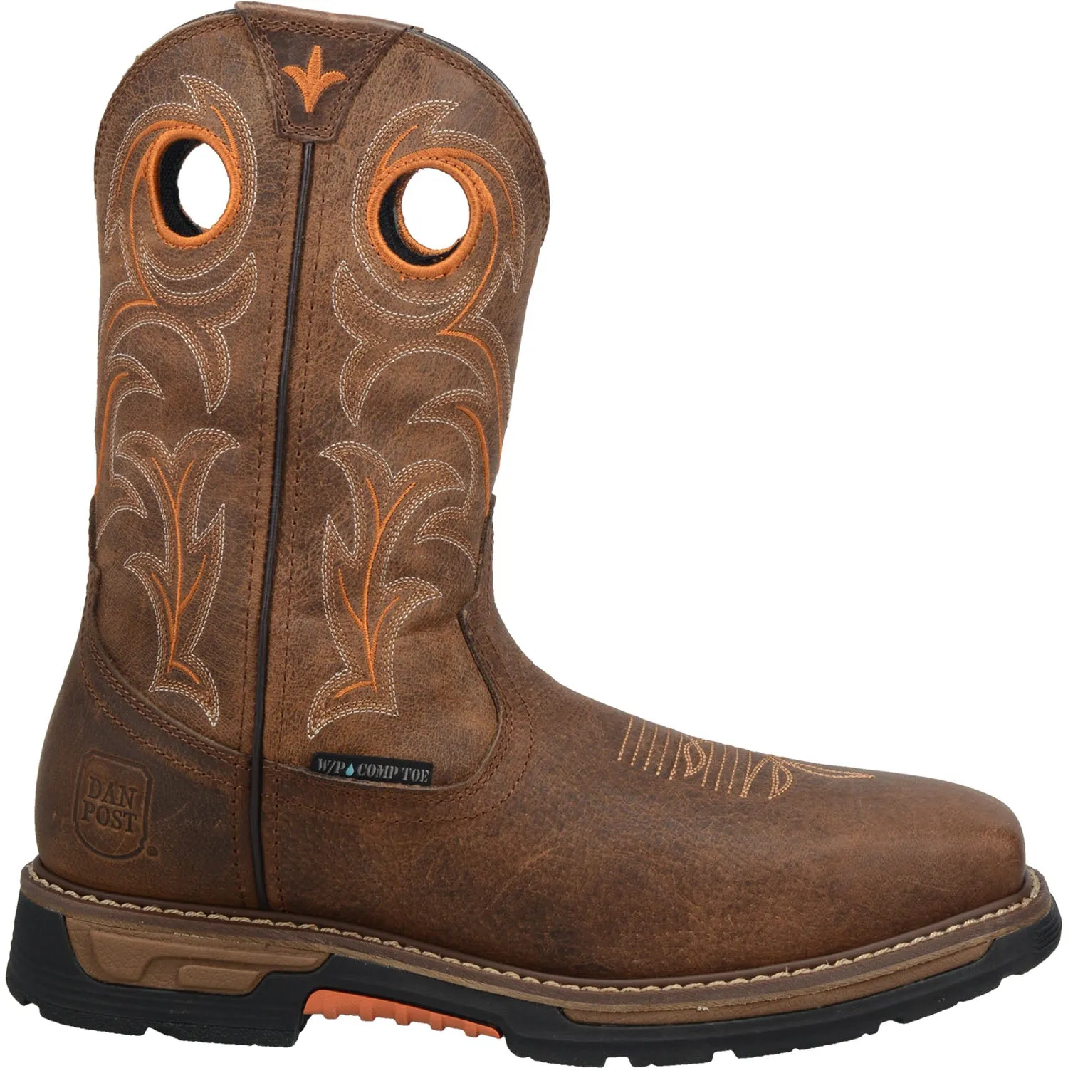 Dan Post Mens Brown Storms Eye 11in Waterproof Cowboy Boots Leather 10 W