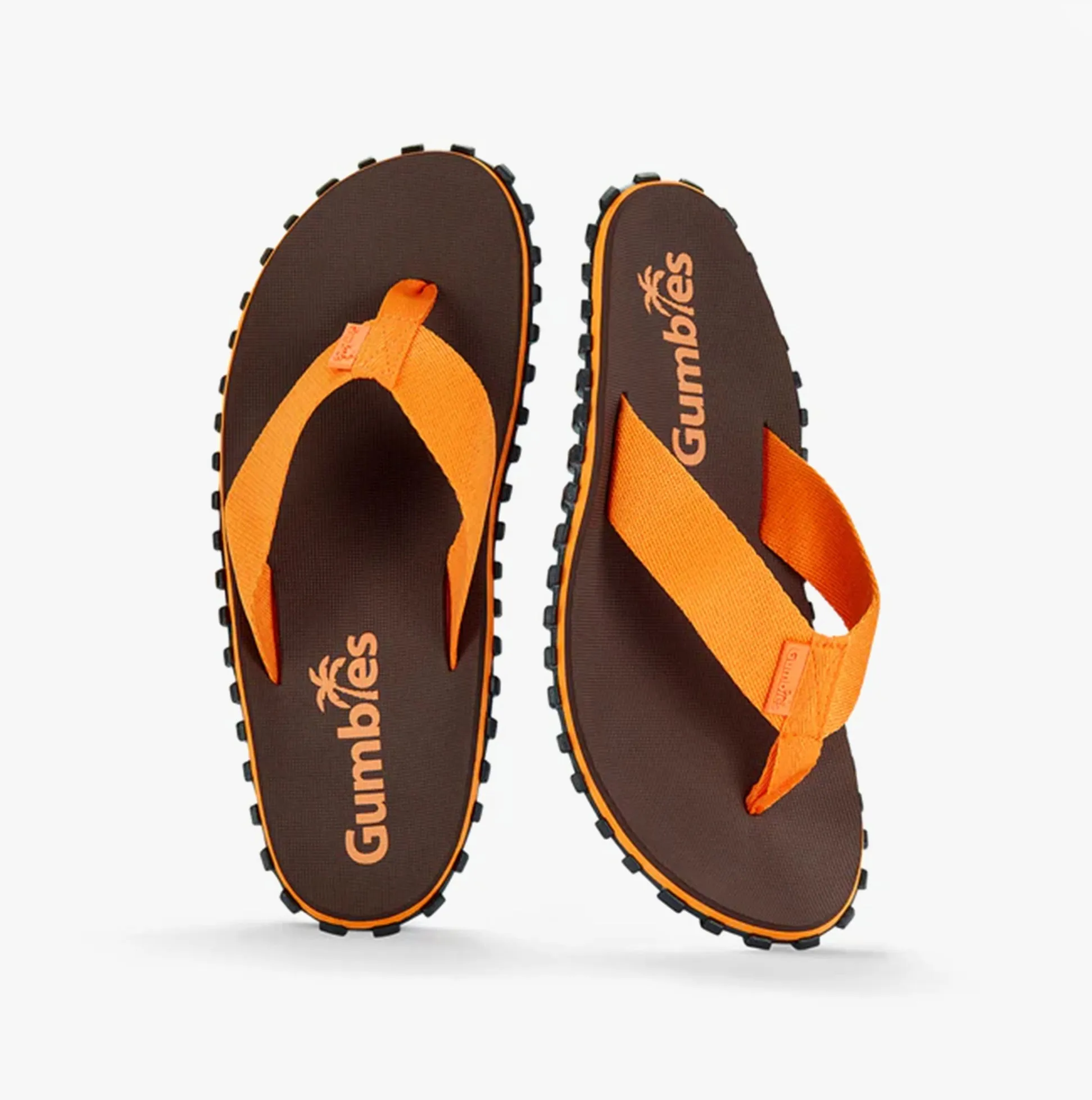DUCKBILL Unisex Flip-Flops Brown & Orange