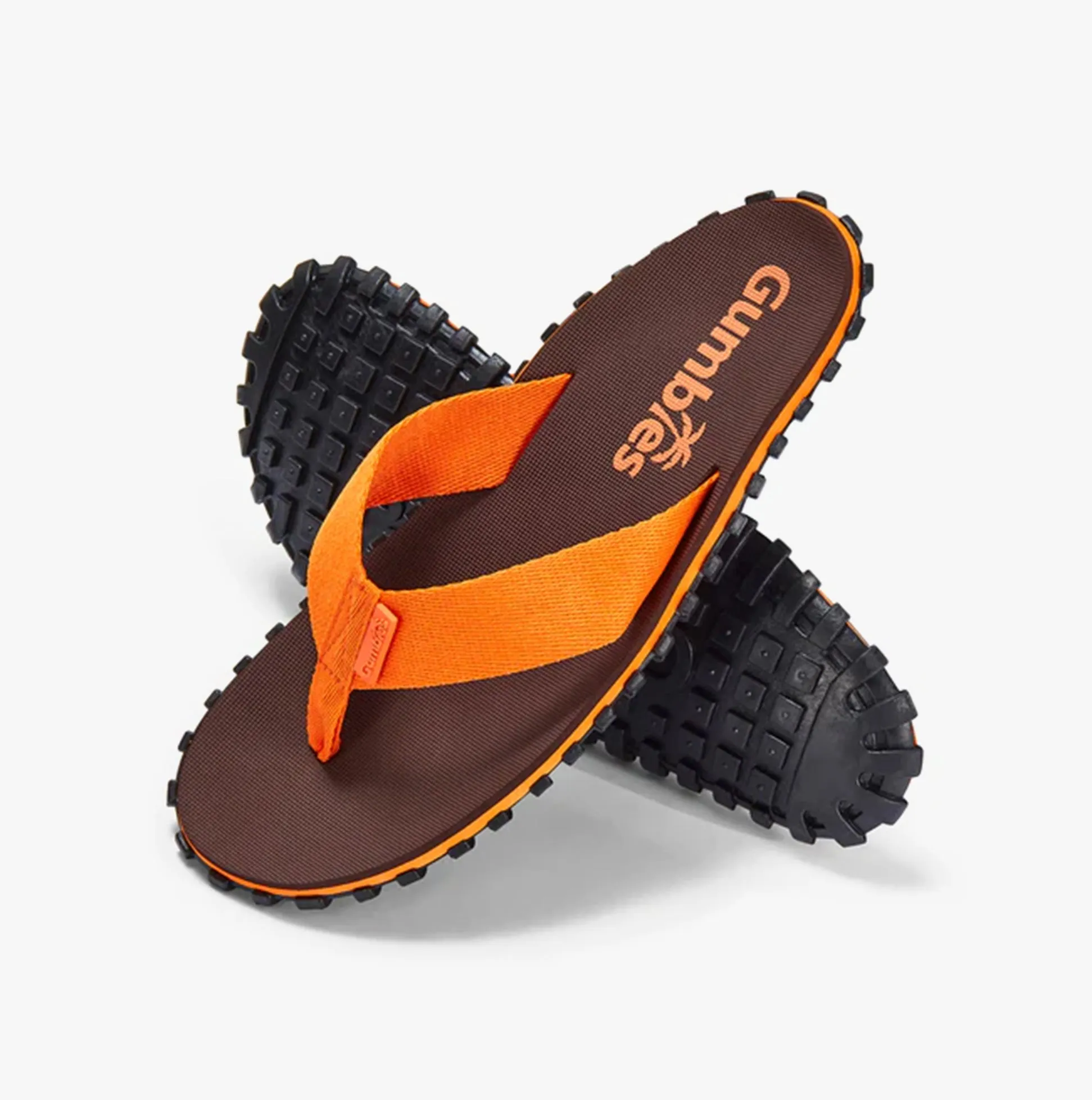 DUCKBILL Unisex Flip-Flops Brown & Orange