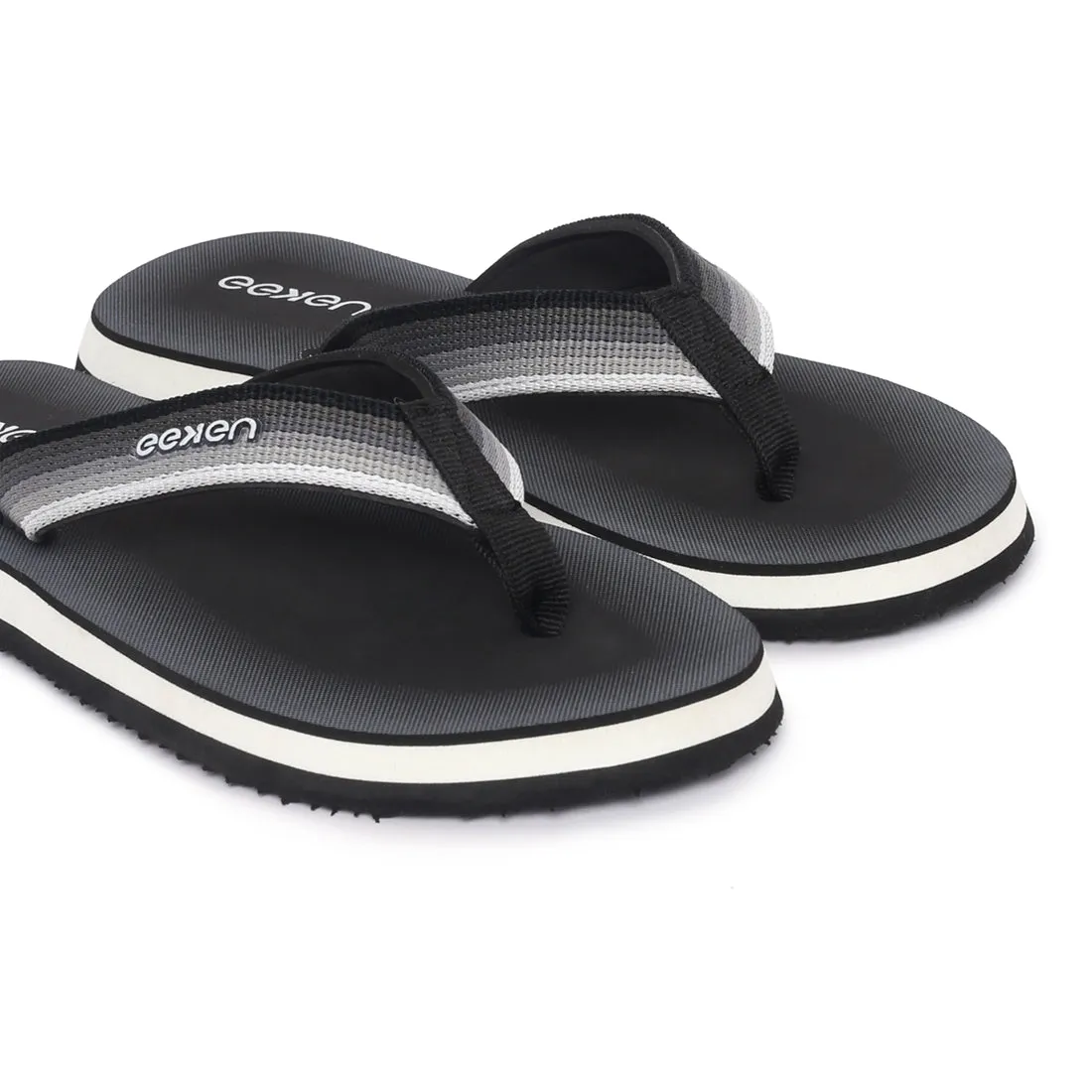 Eeken EFBGO2402S Black Lightweight Washable Dailywear Durable Flip Flops For Men