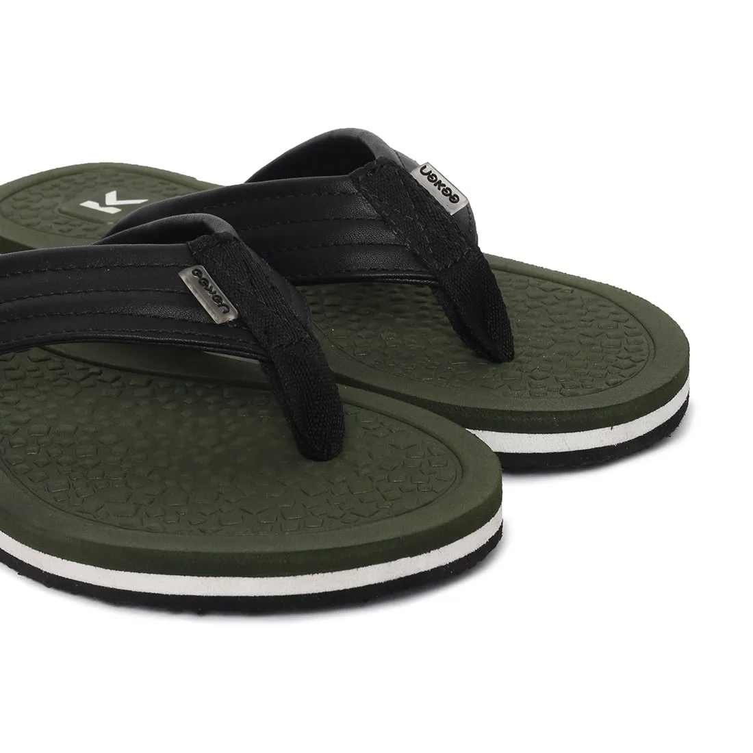 Eeken EFBGO2410S Olive Green Lightweight Washable Dailywear Durable Flip Flops For Men