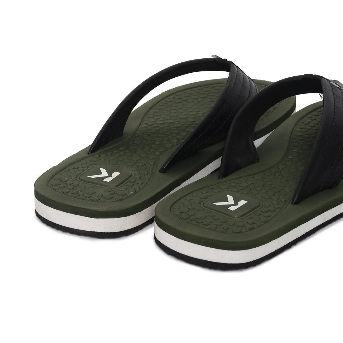 Eeken EFBGO2410S Olive Green Lightweight Washable Dailywear Durable Flip Flops For Men