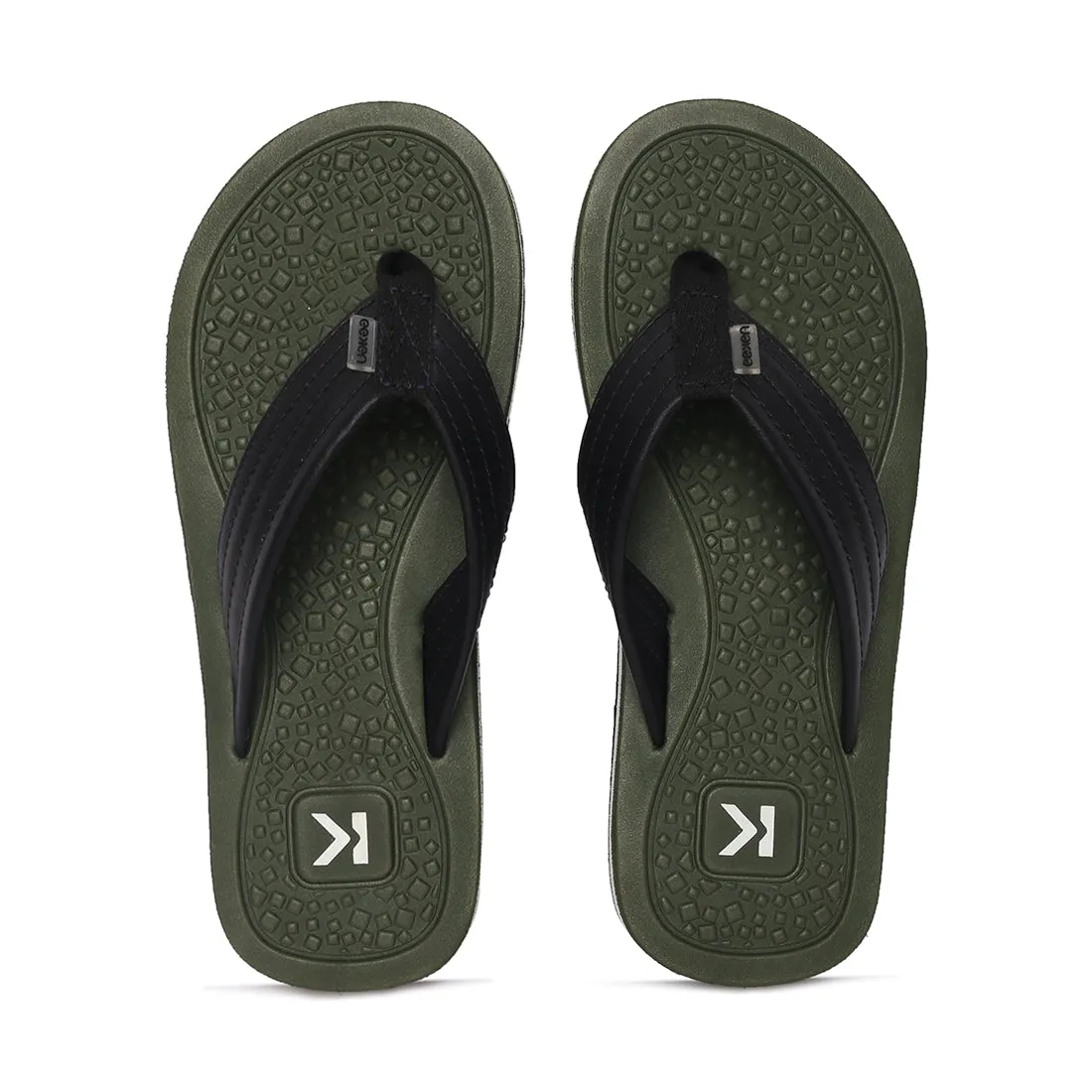 Eeken EFBGO2410S Olive Green Lightweight Washable Dailywear Durable Flip Flops For Men