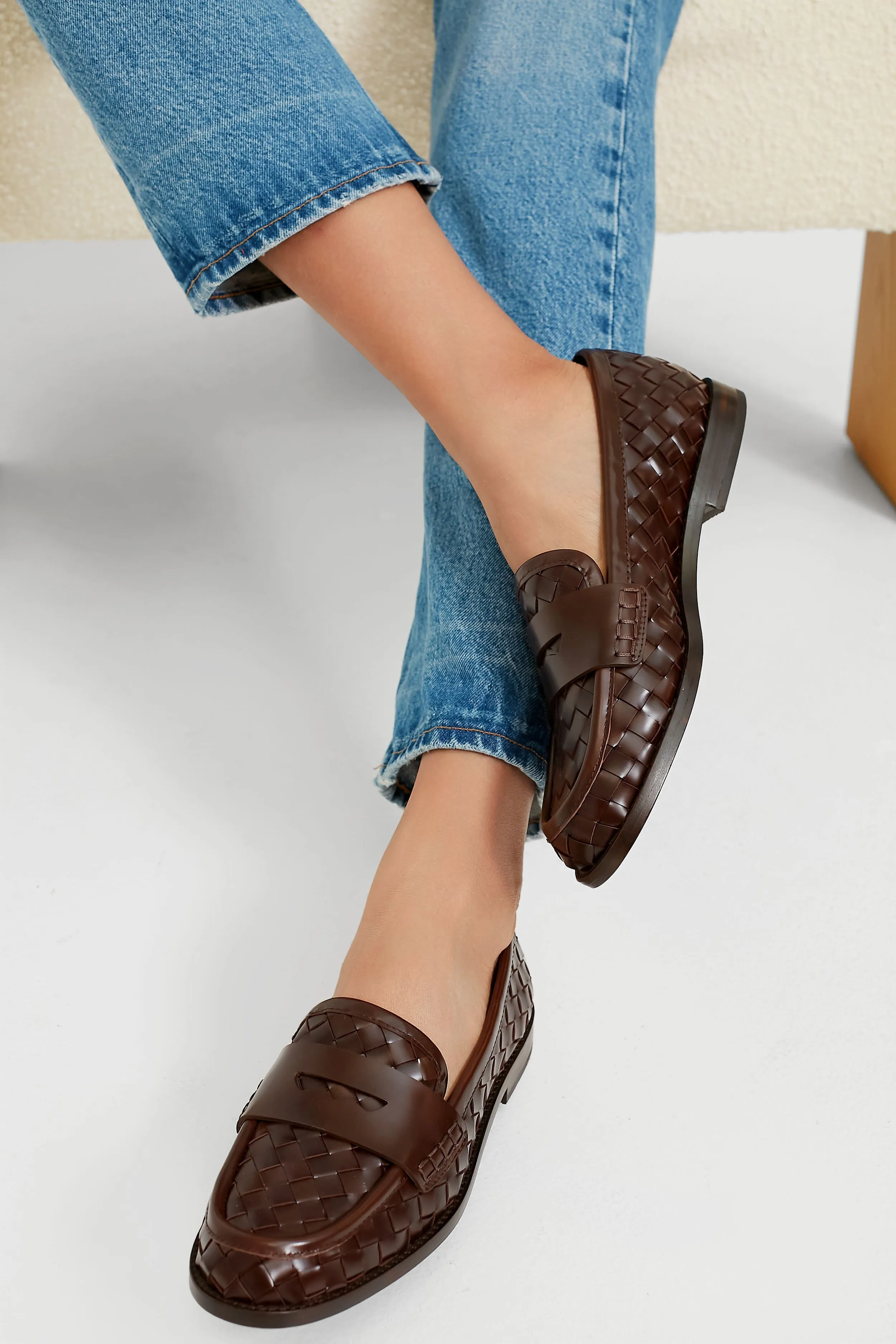 Espresso Woven Rachel Loafers