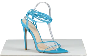 Femme Los Angeles Blue Strappy Sandals UK 6 EU 39 👠