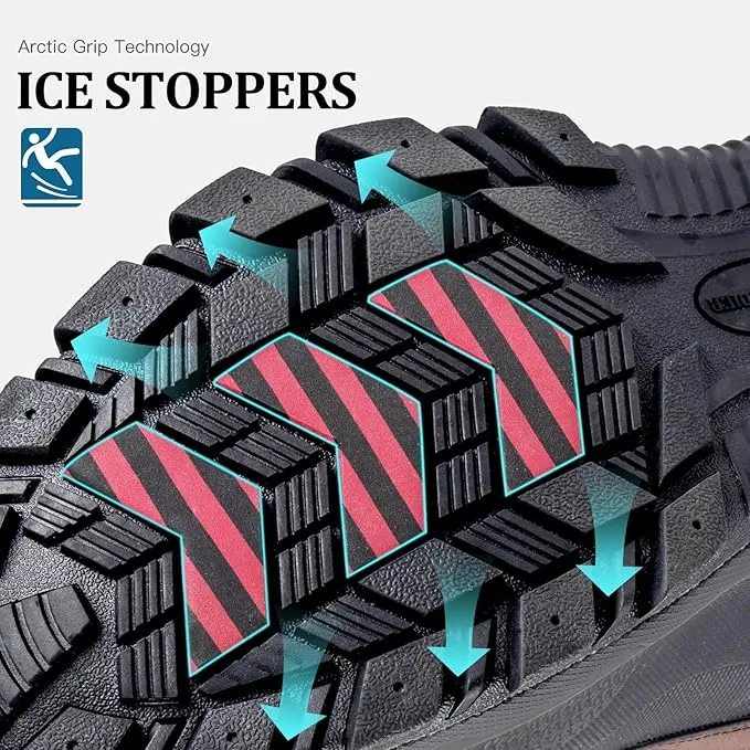 FREE SOLDIER Snow Boots Waterproof Lined Outdoor Warm Insulated Winter Ankle Boots 12