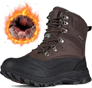 FREE SOLDIER Snow Boots Waterproof Lined Outdoor Warm Insulated Winter Ankle Boots 12
