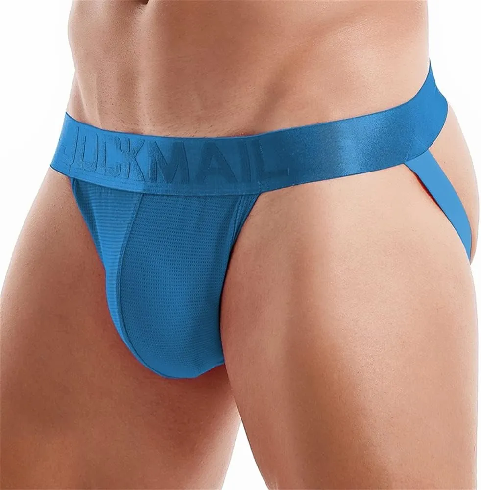 JOCKMAIL Mens Jockstrap Underwear Jock Straps Male Athletic Supporters for Men