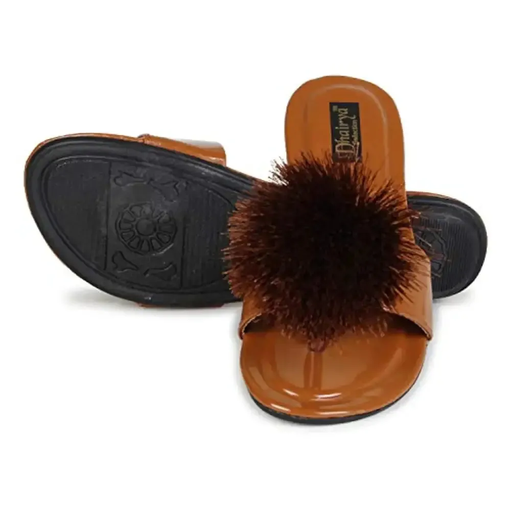 Ladies Flat Stylish Full Flower Slipper