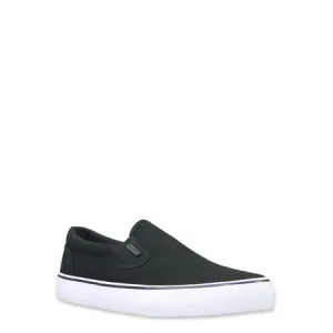 Lugz Men's Sammy Canvas Slip-on SneakerBlack/White,