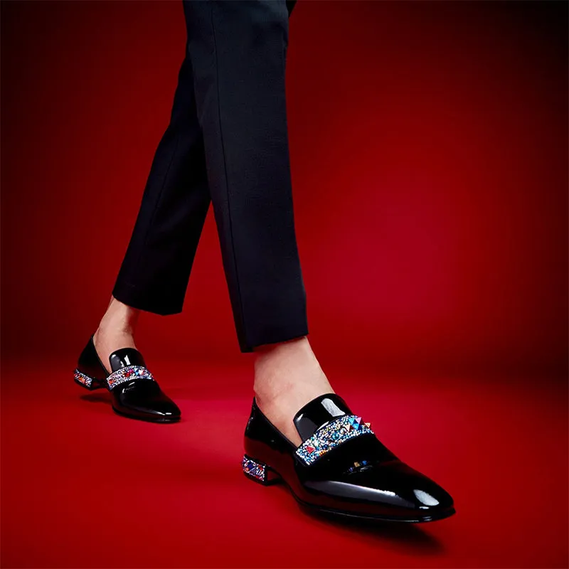 Men patent Leather Loafer Infinity Rocks