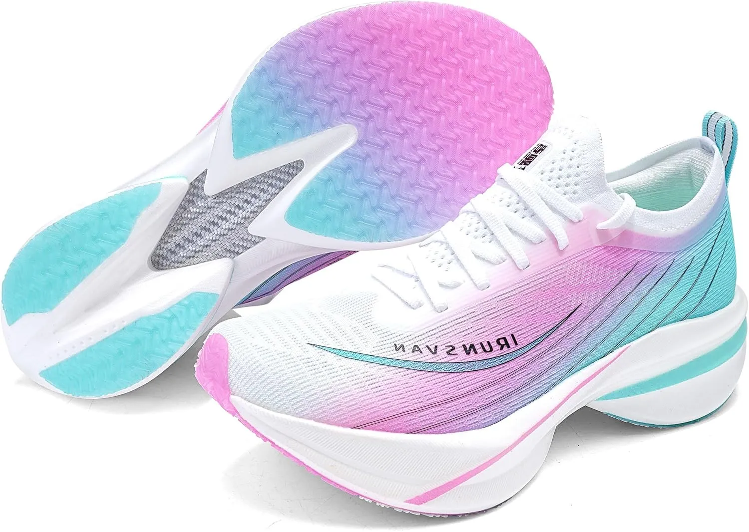 Men's and Women's Carbon Plate Running Shoes  Lightweight Breathable Sneakers for Training, Walking, Gym, Commuting  Supportive Athletic Footwear