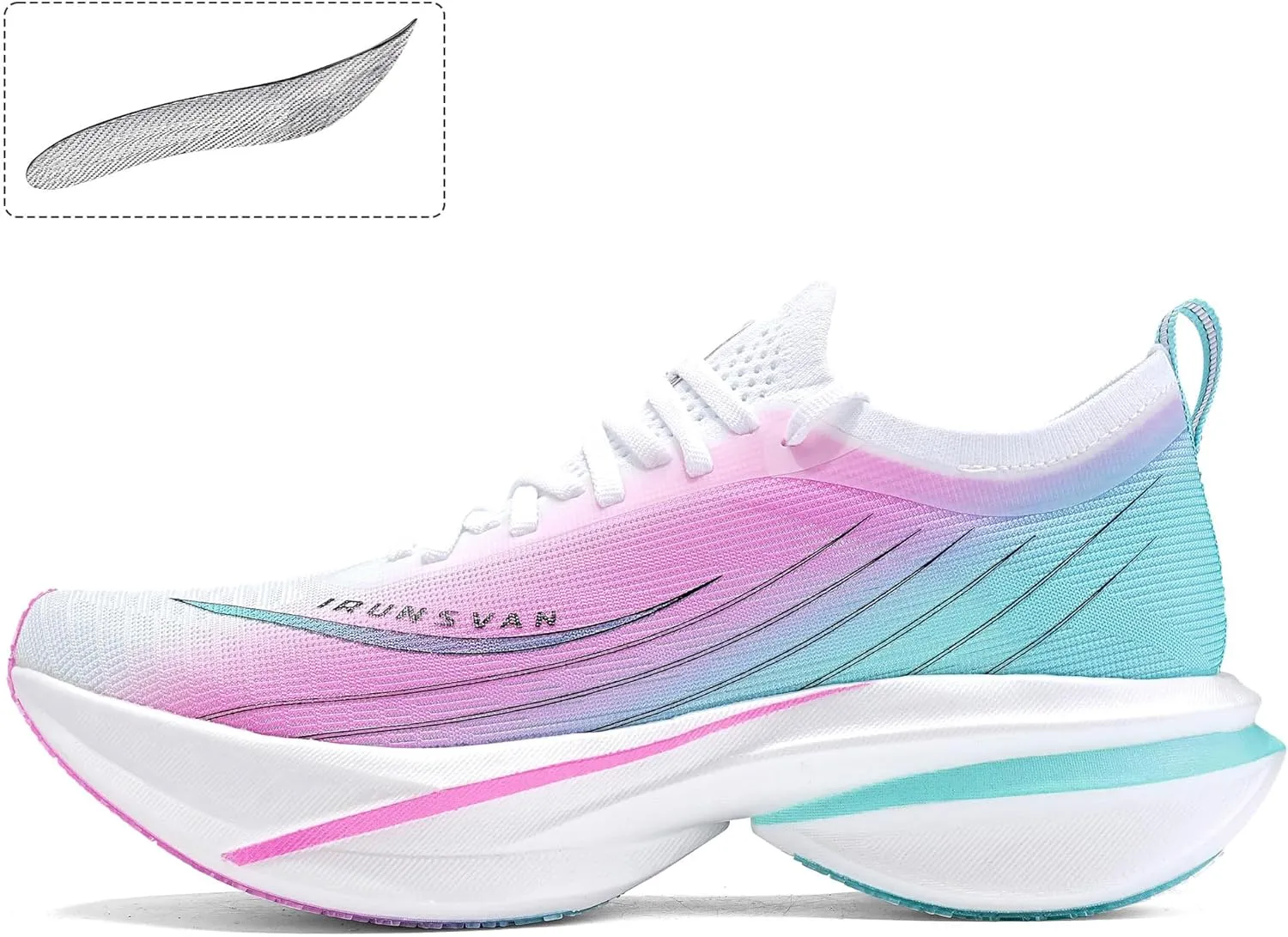 Men's and Women's Carbon Plate Running Shoes  Lightweight Breathable Sneakers for Training, Walking, Gym, Commuting  Supportive Athletic Footwear