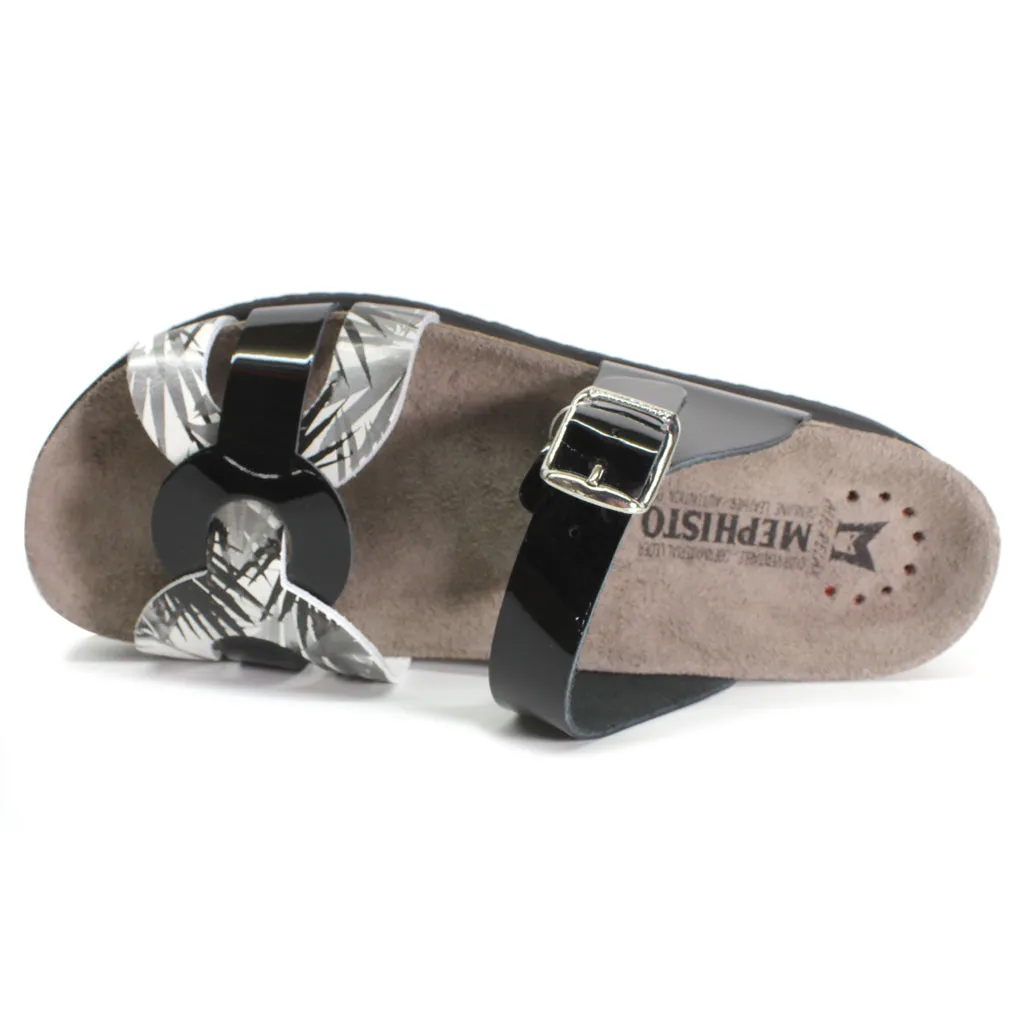 Mephisto Helma Metallic Leather Women's Slide Sandals