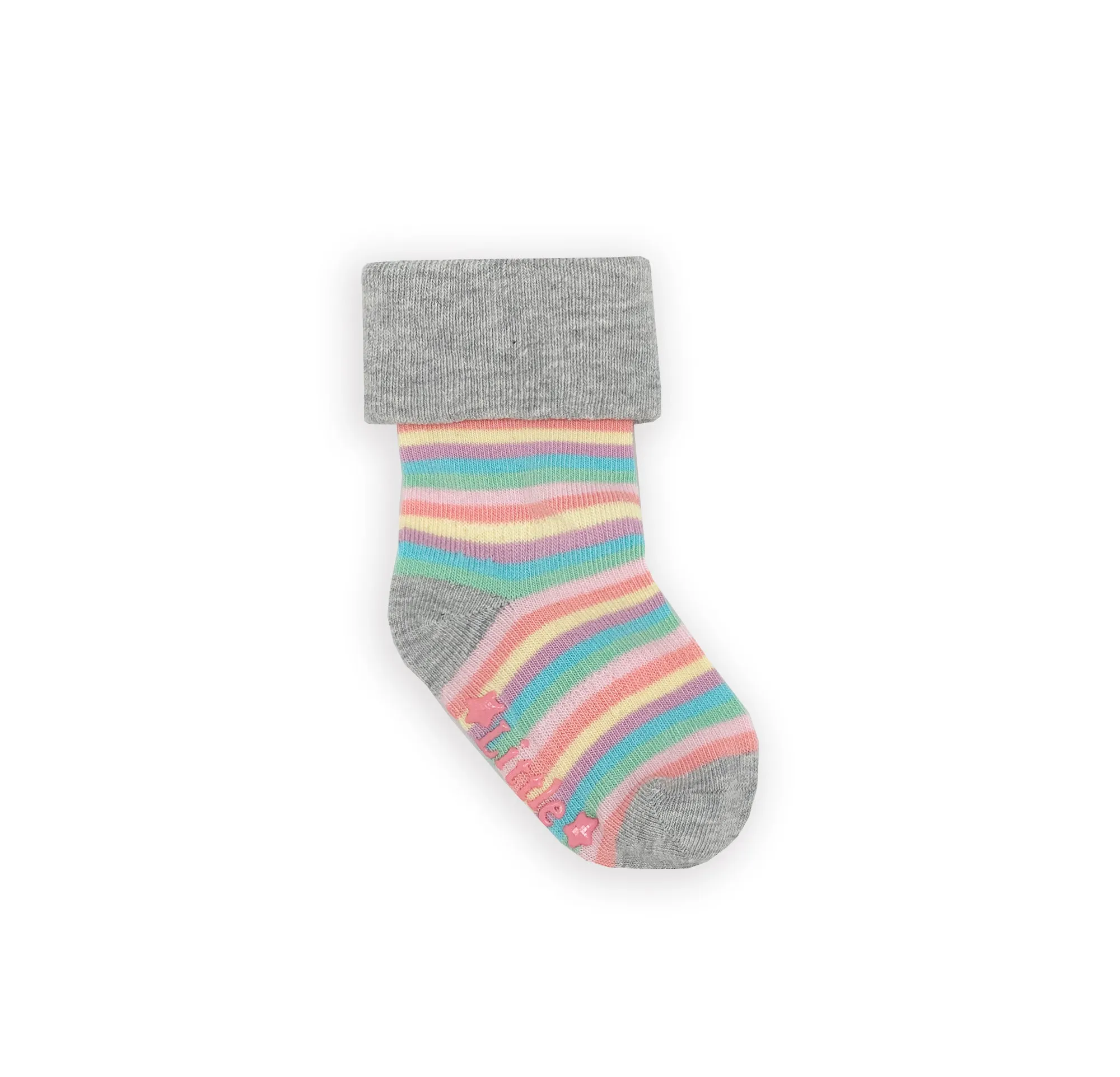 Non-Slip Stay On Socks in Rosey Rainbow