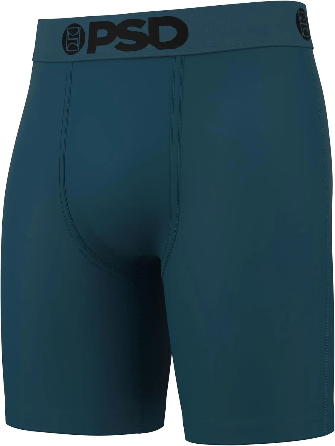 PSD Men's Basic Solid Boxer Briefs - 7 Inch Inseam Breathable and Supportive Men's Underwear with Moisture-Wicking Fabric