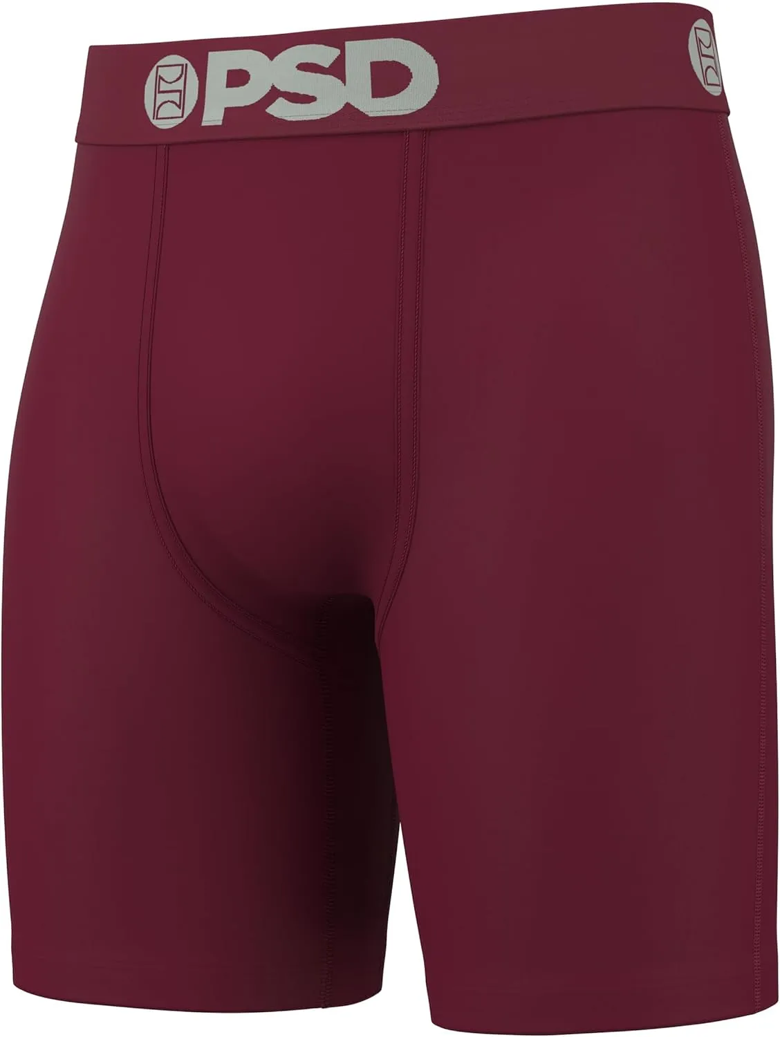 PSD Men's Basic Solid Boxer Briefs - 7 Inch Inseam Breathable and Supportive Men's Underwear with Moisture-Wicking Fabric