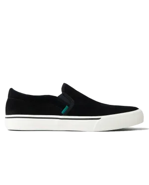 S1 Suede Slip On Shoes in Black