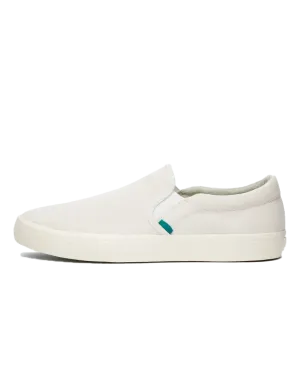 S1 Suede Slip On Shoes in White