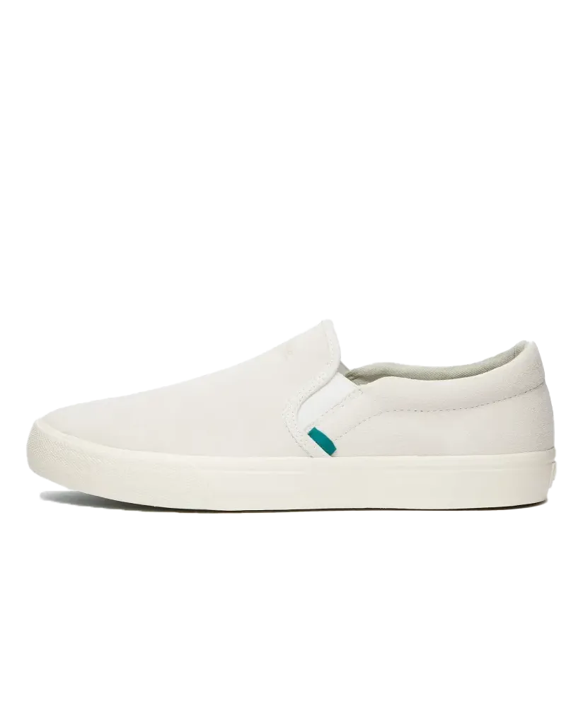 S1 Suede Slip On Shoes in White