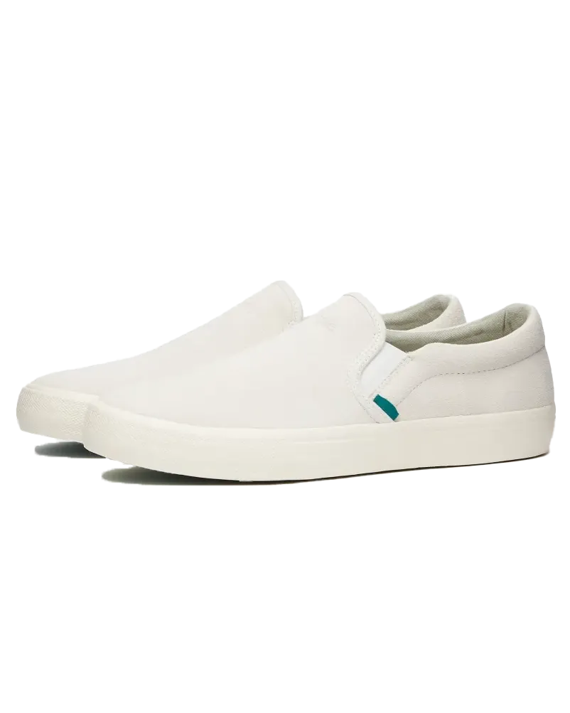 S1 Suede Slip On Shoes in White