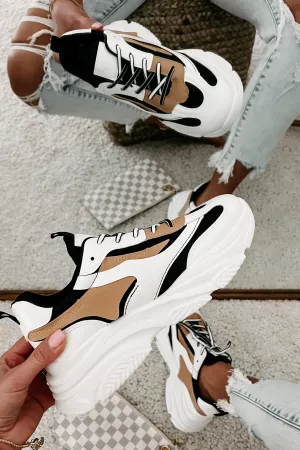 Trend Tracker Chunky Dad Sneakers (Black/White/Tan)
