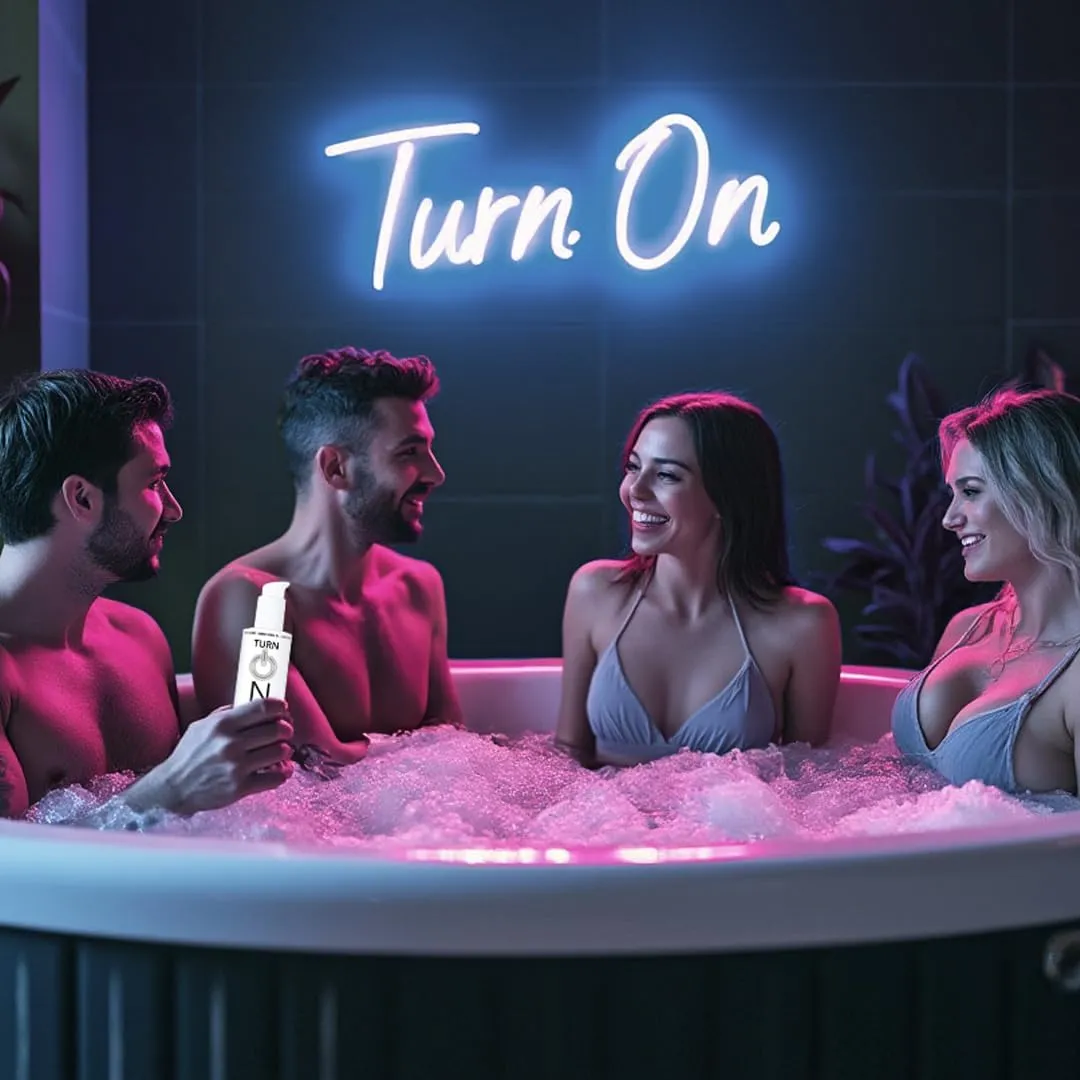 Turn On Silicone-Based Premium Personal Lubricant | Long Lasting Performance, Ultra Slick & Silky Smooth, Condom Safe Lube for Men, Women, and Couples, 32 fl oz