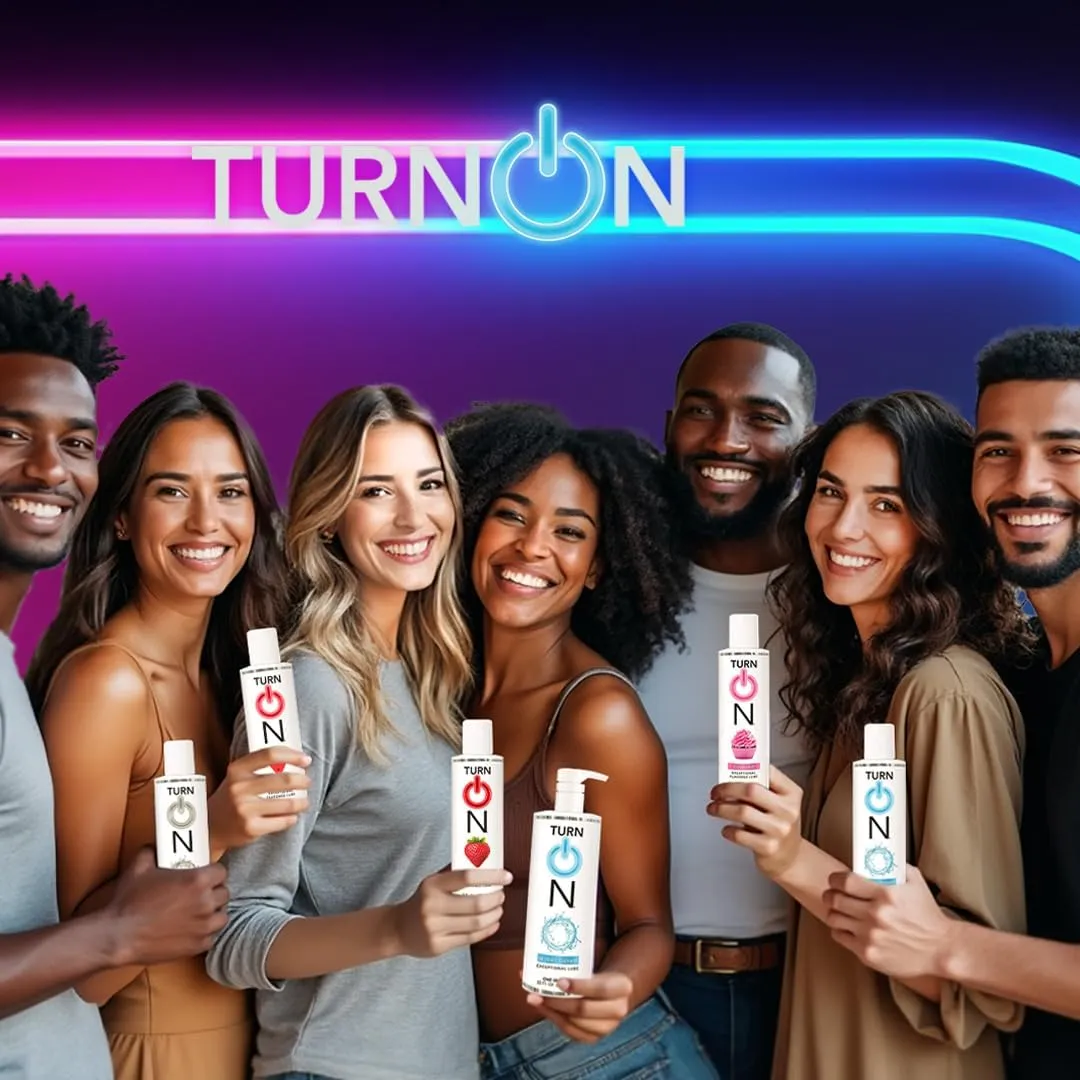 Turn On Silicone-Based Premium Personal Lubricant | Long Lasting Performance, Ultra Slick & Silky Smooth, Condom Safe Lube for Men, Women, and Couples, 32 fl oz