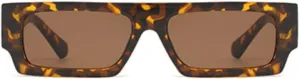 Vintage Rectangle Sunglasses for Men Women 90s Retro Fashion Glasses Square Shades