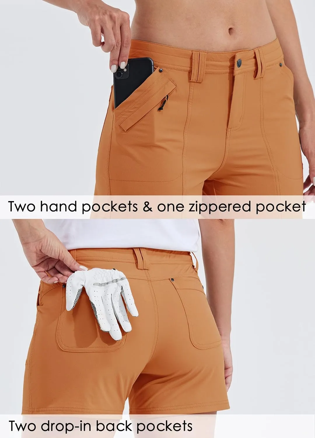Willit Women's Golf Hiking Shorts Quick Dry Athletic Casual Summer Shorts with Pockets 4.5 in