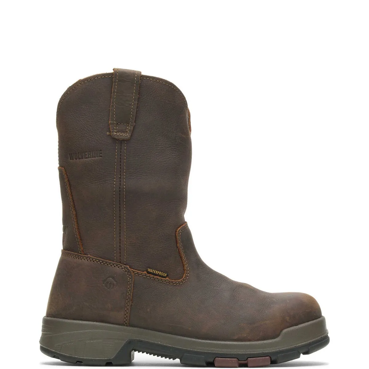 Wolverine Cabor Wellington Wp Men's Composite Toe Work Boot (w10318) In Dark Coffee