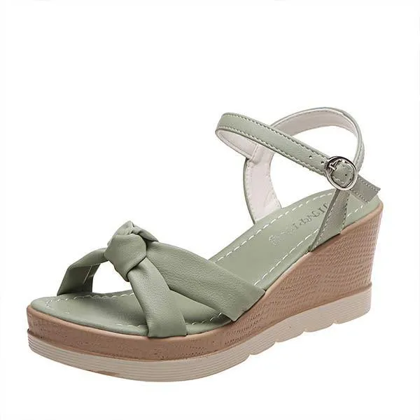 Women's Platform Wedge Sandals with Peep Toe 16194009C